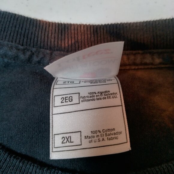 Chastity Rocks Shirt 2XL Crop Top Bleach Dyed Black Reworked Christian Religious - Picture 8 of 15